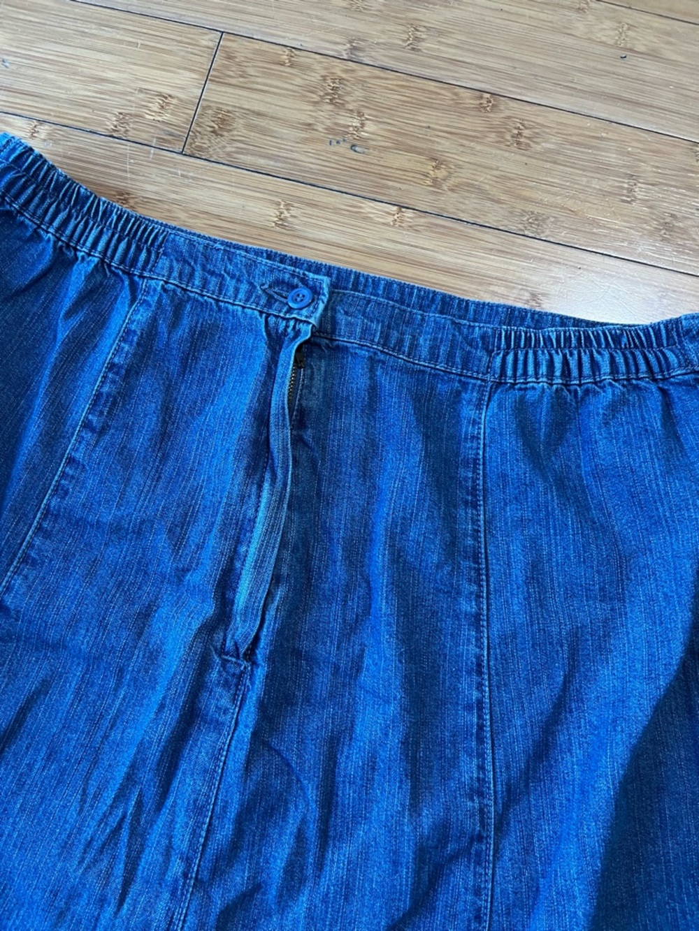 Vintage Chadwicks Classic Deep Blue Western Denim A-Line Skirt - Picture 10 of 13